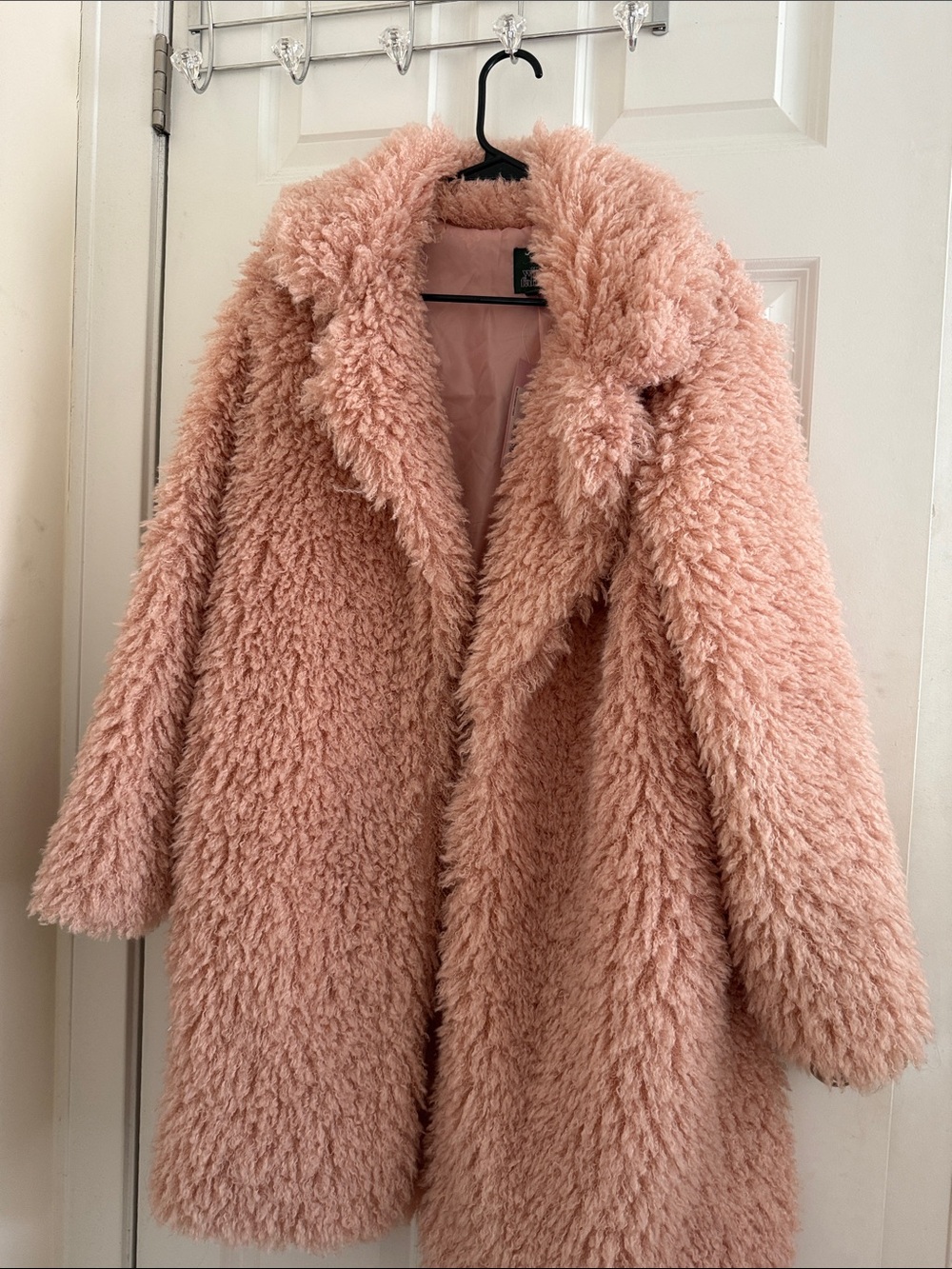 Women's Faux Shearling Teddy Coat - Blush Pink